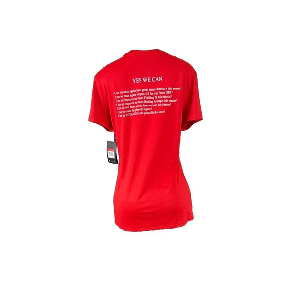 Nike L Red Swing For The Fences Softball Graphic Crew Dri-Fit Short Sleeve Tee - Picture 4 of 6